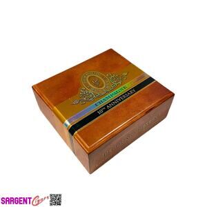 Perdomo 10th Anniversary Champagne Epicure Empty Wooden Cigar Box 8x7.5x3.25